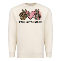 Sandshell peace love pitbull Premium Sweatshirt - JahusDesignShop