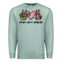 Seafoam peace love pitbull Premium Sweatshirt - JahusDesignShop