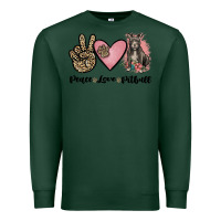 Sports Green peace love pitbull Premium Sweatshirt - JahusDesignShop