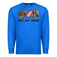 True Royal peace love pitbull Premium Sweatshirt - JahusDesignShop