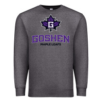 Charcoal Heather goshen college maple leafs2 vectorized Premium Sweatshirt - linhVisuals