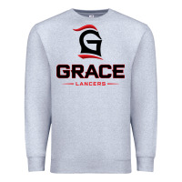 Heather Grey grace college & seminary lancers1 vectorized Premium Sweatshirt - linhVisuals
