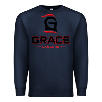 Navy grace college & seminary lancers1 vectorized Premium Sweatshirt - linhVisuals
