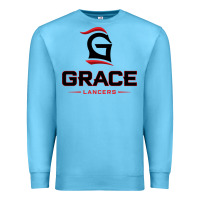 Ocean Blue grace college & seminary lancers1 vectorized Premium Sweatshirt - linhVisuals