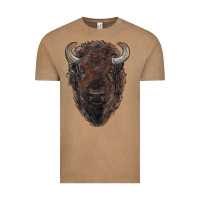 Vintage Coffee american bison Vintage Tee - RanaPortraitStore