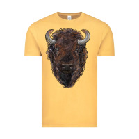 Vintage Mustard american bison Vintage Tee - RanaPortraitStore