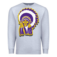 Heather Grey haskell indian Premium Sweatshirt - linhVisuals