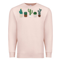 Pale Pink cute plant Premium Sweatshirt - linhVisuals