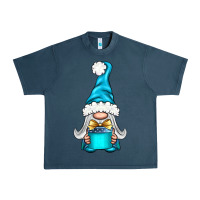 Midnight Navy winter gnome with gift Urban Heavy Tee - BundleAndBundleShop