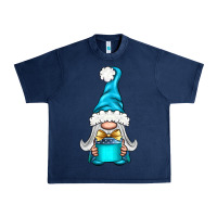 Navy winter gnome with gift Urban Heavy Tee - BundleAndBundleShop