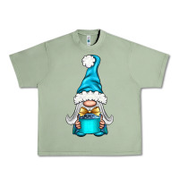 Oil Green winter gnome with gift Urban Heavy Tee - BundleAndBundleShop