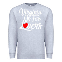 Heather Grey virginia is for lovers Premium Sweatshirt - linhVisuals