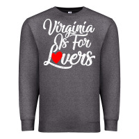 Charcoal Heather virginia is for lovers Premium Sweatshirt - linhVisuals
