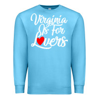 Ocean Blue virginia is for lovers Premium Sweatshirt - linhVisuals