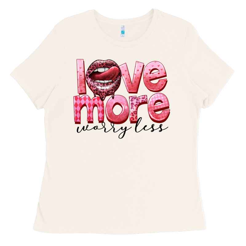 Love More Worry Less Ladies Tee by FaDigitalArtStudio | Teevron
