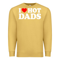 Antique Gold i love hot dads shirt i heart Premium Sweatshirt - linhVisuals
