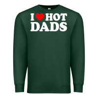 Sports Green i love hot dads shirt i heart Premium Sweatshirt - linhVisuals