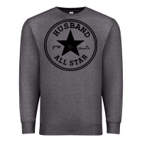 Charcoal Heather all star husband Premium Sweatshirt - linhVisuals