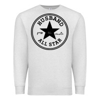 Oatmeal Heather all star husband Premium Sweatshirt - linhVisuals