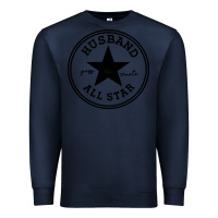 Navy all star husband Premium Sweatshirt - linhVisuals