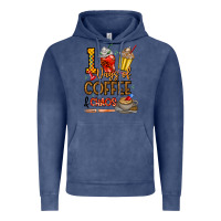 Vintage Denim 100. Days Of Coffee  Chaos Vintage Hoodie - CowhideDigitalArt