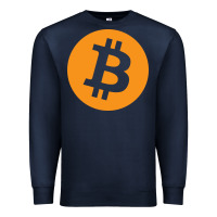 Navy bitcoin ledger blockchain satoshi btc Premium Sweatshirt - linhVisuals