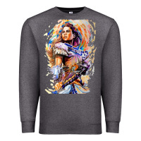 Charcoal Heather ALOY - HORIZON FORBIDDEN WEST Premium Sweatshirt - linhVisuals
