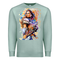 Seafoam ALOY - HORIZON FORBIDDEN WEST Premium Sweatshirt - linhVisuals