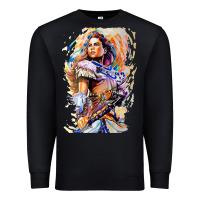 Black ALOY - HORIZON FORBIDDEN WEST Premium Sweatshirt - linhVisuals