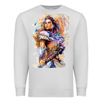 Dove Grey ALOY - HORIZON FORBIDDEN WEST Premium Sweatshirt - linhVisuals
