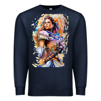 Navy ALOY - HORIZON FORBIDDEN WEST Premium Sweatshirt - linhVisuals