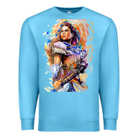 Ocean Blue ALOY - HORIZON FORBIDDEN WEST Premium Sweatshirt - linhVisuals