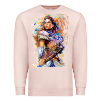 Pale Pink ALOY - HORIZON FORBIDDEN WEST Premium Sweatshirt - linhVisuals