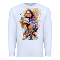 White ALOY - HORIZON FORBIDDEN WEST Premium Sweatshirt - linhVisuals