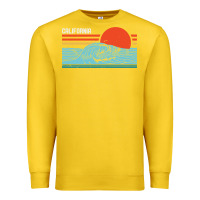 Lemon vintage california wave surf retro 80s california beach surfing Premium Sweatshirt - linhVisuals