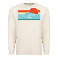 Sandshell vintage california wave surf retro 80s california beach surfing Premium Sweatshirt - linhVisuals