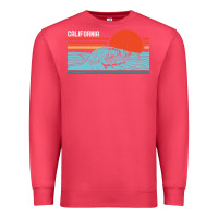 Cardinal vintage california wave surf retro 80s california beach surfing Premium Sweatshirt - linhVisuals