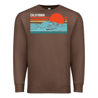 Chestnut vintage california wave surf retro 80s california beach surfing Premium Sweatshirt - linhVisuals
