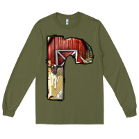 Army Green farm life alphabet lowercase letters r Long Sleeve Tee - BundleAndBundleShop