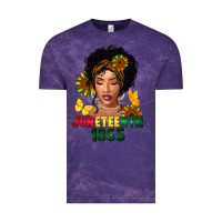 Cloud Purple juneteenth 1865 black woman Vintage Tee - FaDigitalArtStudio