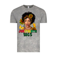 Cloud Rock juneteenth 1865 black woman Vintage Tee - FaDigitalArtStudio