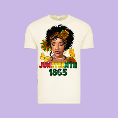 Juneteenth 1865 Black Woman Vintage Tee Designed By Fadigitalartstudio