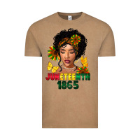 Vintage Coffee juneteenth 1865 black woman Vintage Tee - FaDigitalArtStudio