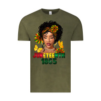 Vintage Olive juneteenth 1865 black woman Vintage Tee - FaDigitalArtStudio