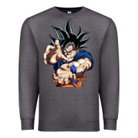 Charcoal Heather goku utra instinct Premium Sweatshirt - linhVisuals