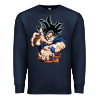 Navy goku utra instinct Premium Sweatshirt - linhVisuals