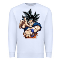White goku utra instinct Premium Sweatshirt - linhVisuals