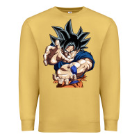 Antique Gold goku utra instinct Premium Sweatshirt - linhVisuals