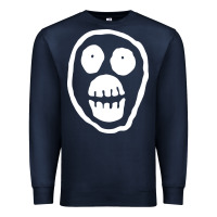 Navy the mighty boosh monkey skull Premium Sweatshirt - linhVisuals