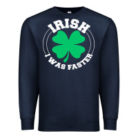 Navy irish i was faster Premium Sweatshirt - linhVisuals